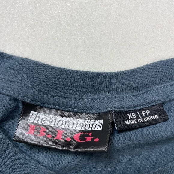 The Notorious BIG Biggie Smalls King Of New York Graphic T-shirt Women XS Blue - Picture 4 of 5